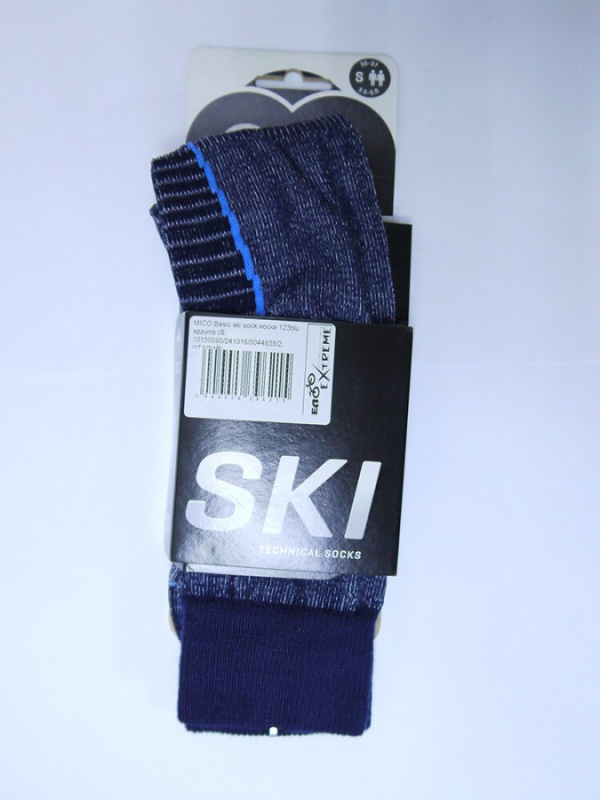   Mico Basic ski sock 123blu azzurro(19/20)