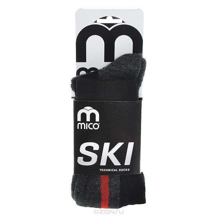   Mico Basic ski sock in wool 007nero (19/20)